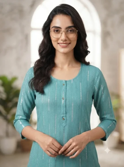 Women's Printed Open Kurti Top