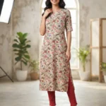 Women's Printed Open Kurti Top