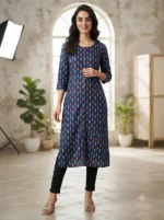 Women's Printed Open Kurti Top - Image 2