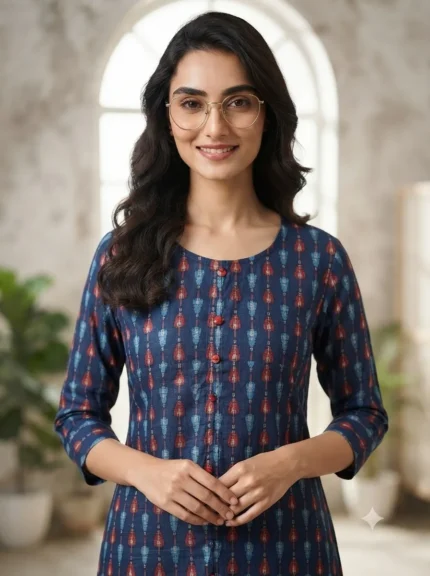 Women's Printed Open Kurti Top