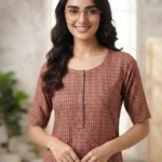Women's Printed Open Kurti Top