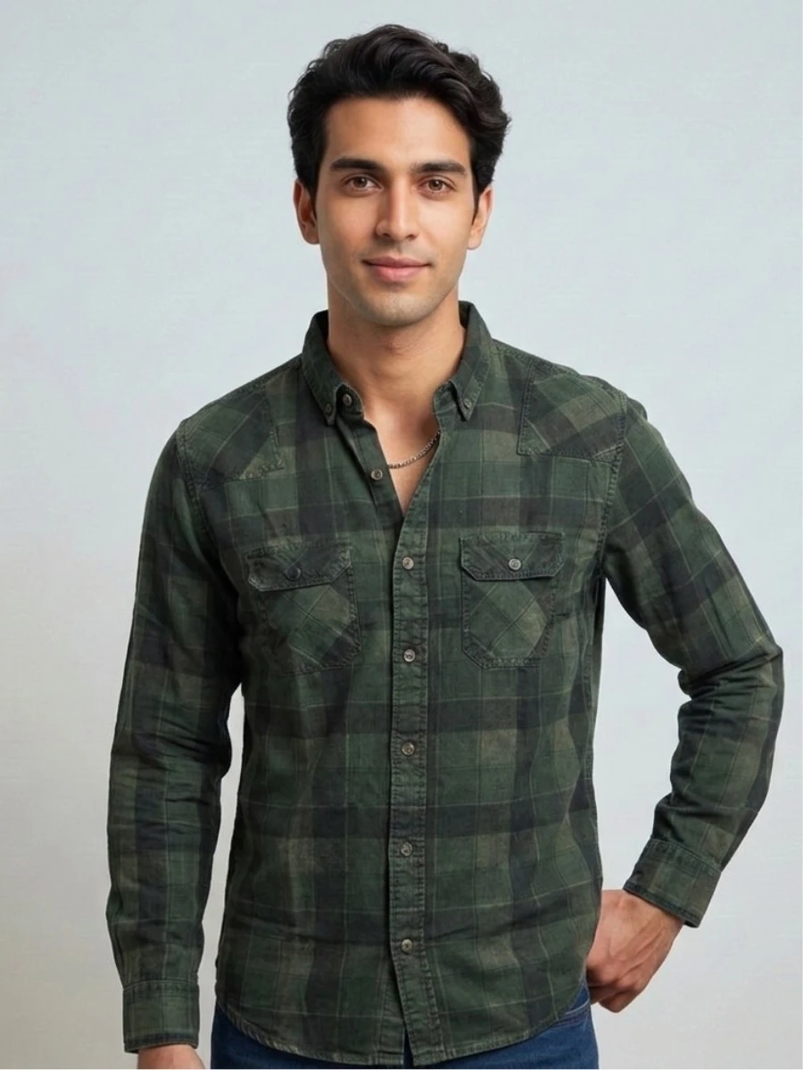 19 (1) Men's Acid Wash Shirts - Image 1