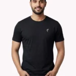 Men's Heley Plain Round Neck Tshirts - Black