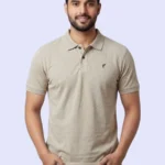 Men's Heley Plain Polo Tshirts - Beige