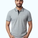 Men's Heley Plain Polo Tshirts - Light Grey