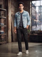 Men's Black Adventure Cargo Trousers - Image 2