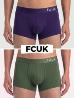 2 Pack FCUK Trunks For Men - GR.GARDEN & CR.JEWEL