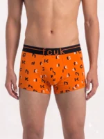 2 Pack FCUK Trunks For Men - PRINTED SCAR.IBIS & JET BLACK - Image 3