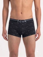 2 Pack FCUK Trunks For Men - PRINTED SCAR.IBIS & JET BLACK - Image 4