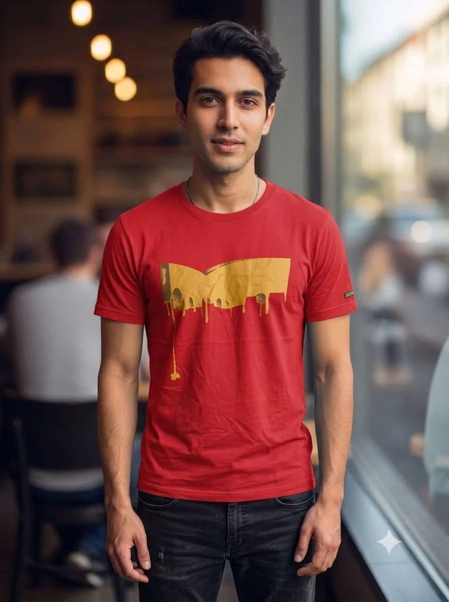 1788488672606 Men's GAS Graphic Print Round Neck Tshirts - Image 1