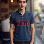 Men's Teamspirit Embroidered Collar Neck Tshirt
