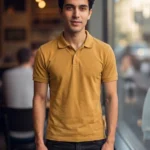 Men's Red Flame Solid Collar Neck Tshirt