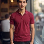 Men's WES Solid Collar Neck Tshirt