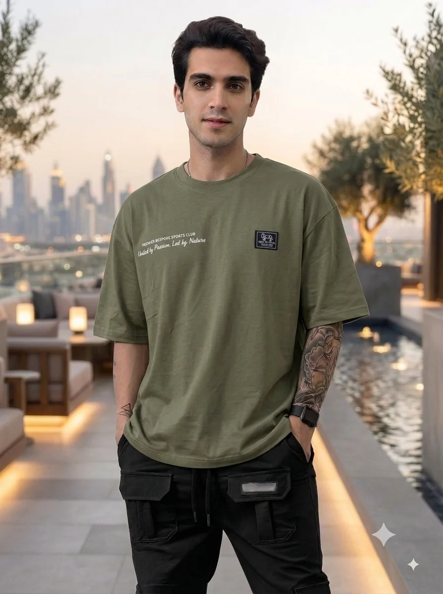 1788589556865 Men's Drop Shoulder Backprint Tshirts - Image 1
