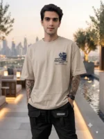 Men's Drop Shoulder Backprint Tshirts