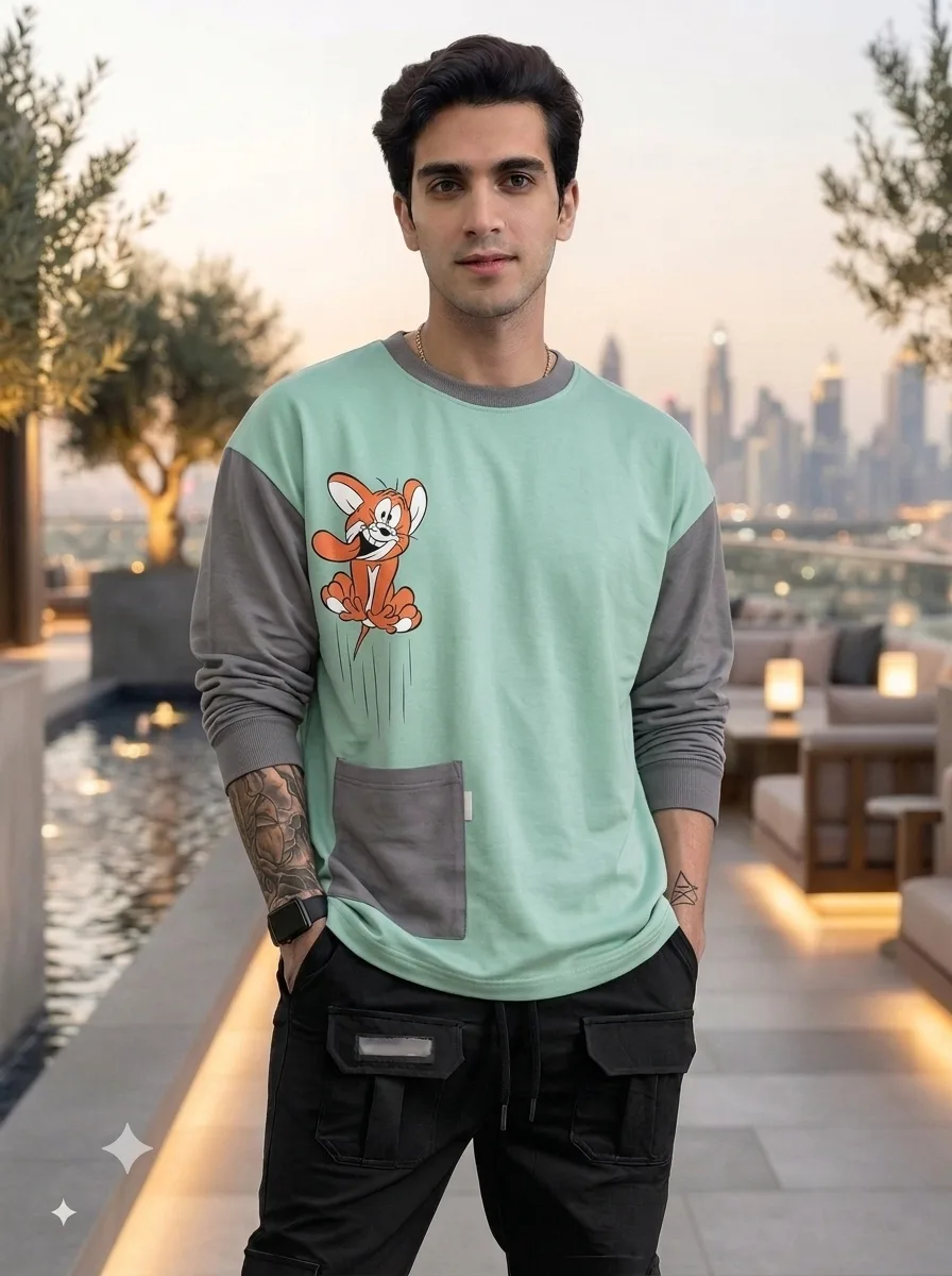 1788589748883 Men's Drop Shoulder Backprint Tshirts - Image 1