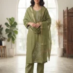 Women's Trendy Premium Roman Silk Kurti Set