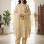 Women's Trendy Premium Roman Silk Kurti Set