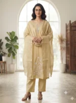 Women's Trendy Premium Roman Silk Kurti Set