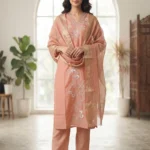 Women's Trendy Premium Roman Silk Kurti Set