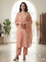 Women's Trendy Premium Roman Silk Kurti Set
