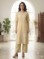 Women's Trendy Premium Roman Silk Kurti Set - Image 2