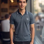 Men's Proline Grey Melange Collar Neck Tshirts