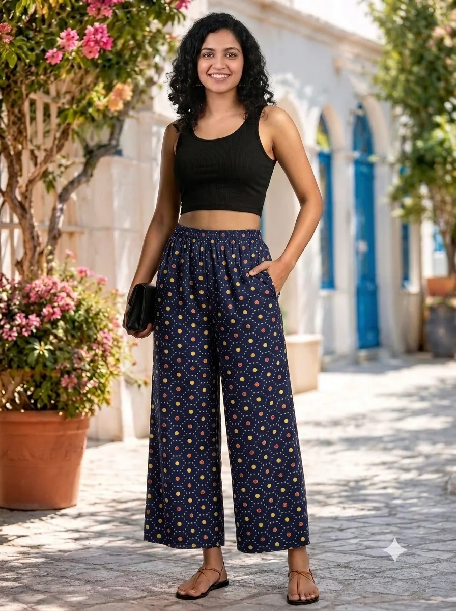 1791121527989 Women's Free Size Trending Printed Palazzo Pants - Image 1