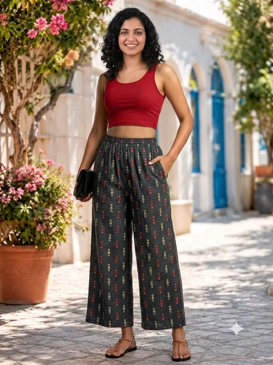 1791124686958 Women's Free Size Trending Printed Palazzo Pants - Image 1