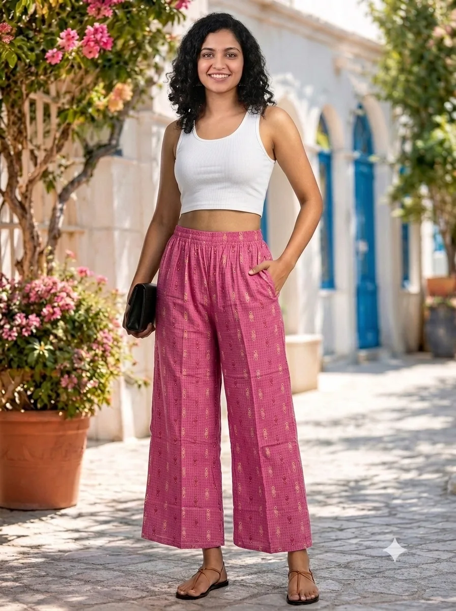 1791124837343 Women's Free Size Trending Printed Palazzo Pants - Image 1